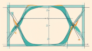 Create an image that visually demonstrates the connection between algebra and geometry, showcasing the intersection and relationship between mathematical s